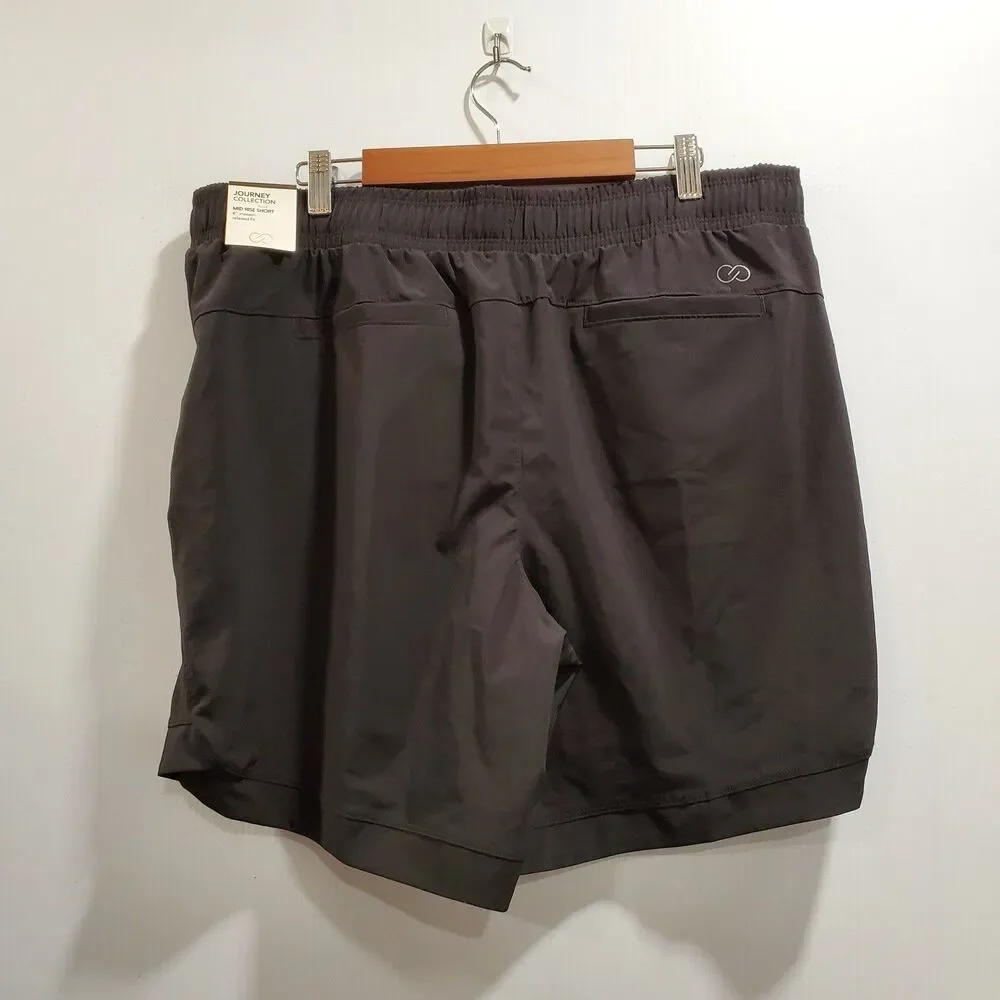 CALIA Women's Size Large Journey Woven Bermuda Short Black NWT Mid Rise pull on
